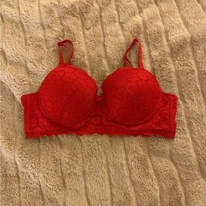 Red Lace Push-Up Bra